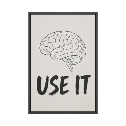 Use It Brain Line Art Floating Frame Wall Art - 01_main_product