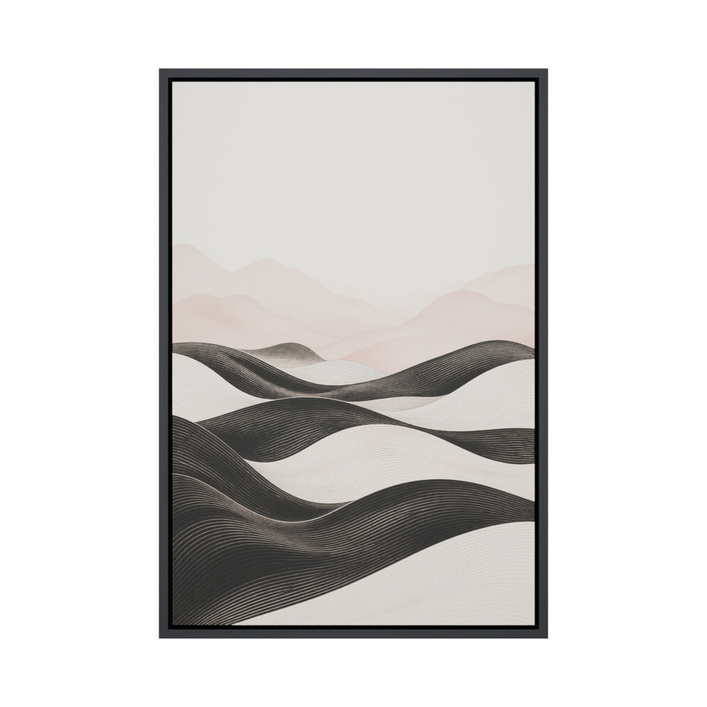 Linear Dunes Minimalist Floating Frame Wall Art - 01_main_product