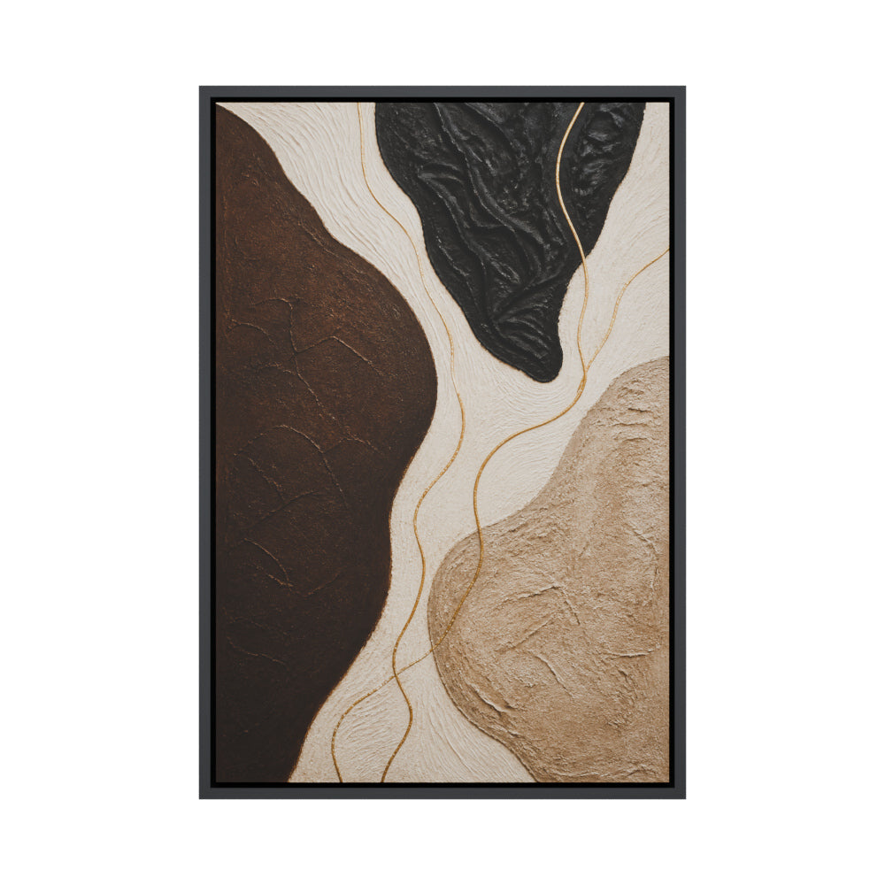 Neutral Organic Forms Abstract Floating Frame Wall Art - 01_main_product