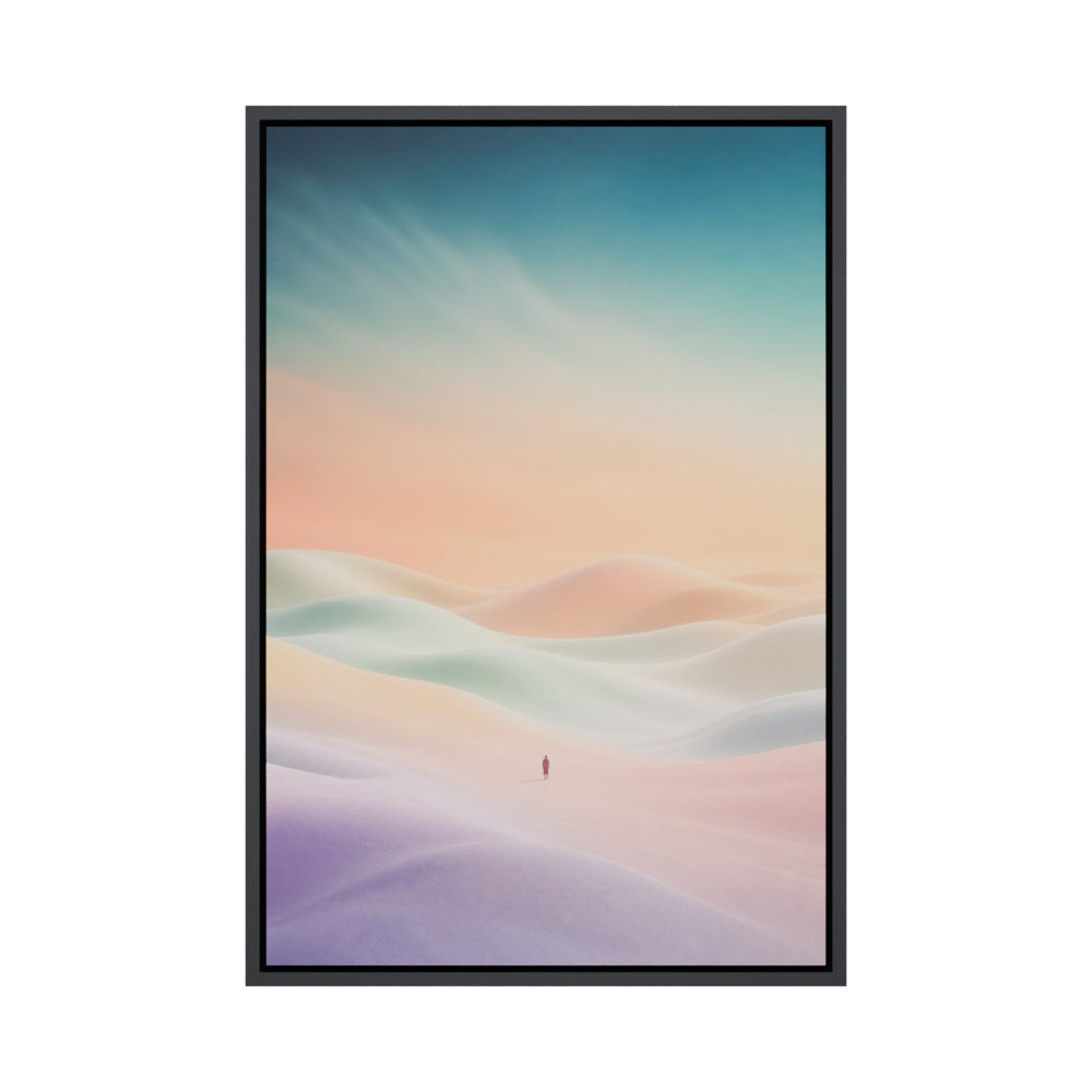 Pastel Solitude Dunes Floating Frame Wall Art - 01_main_product