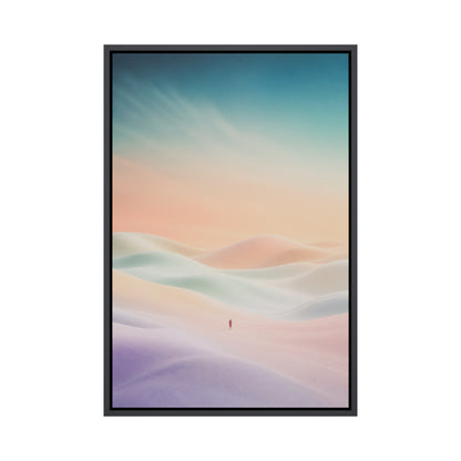 Pastel Solitude Dunes Floating Frame Wall Art - 01_main_product