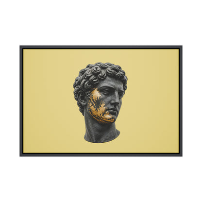 Gold Patina Classical Sculpture Floating Frame Wall Art - 01_main_product
