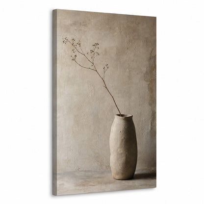 Wabi Sabi Ceramic Vase Canvas Wall Art - 01_main_white_left_wrap