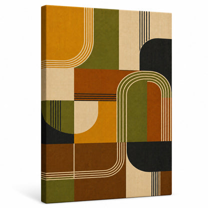 Mid-Century Bauhaus Statement Canvas Wall Art 01 - canvas wall art by JOJOShop