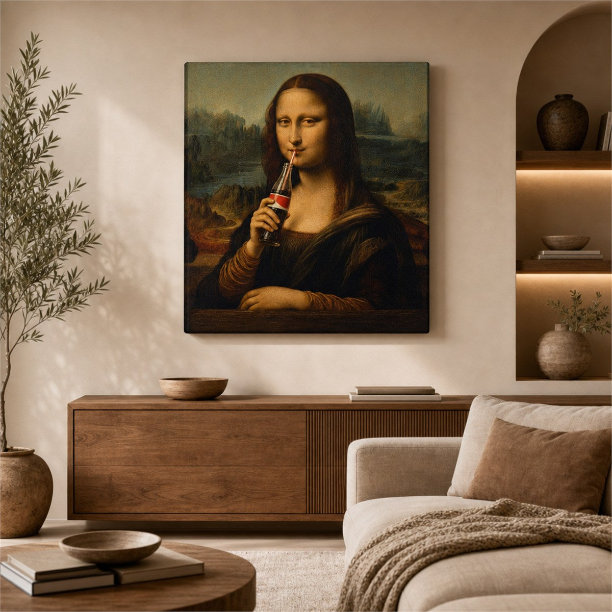 Canvas wall art room mockup