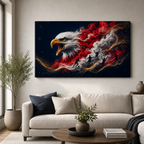 USA Eagle Smoke Soccer Canvas Wall Art - Wall Mockup