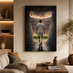 Custom Soccer Player Tunnel Canvas Wall Art wall mockup generated with gpt-image-2