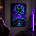 Hologram Ball City Soccer Canvas Wall Art canvas wall art lifestyle mockup