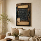Custom Vintage Soccer Tactics Board Canvas Wall Art wall mockup generated with gpt-image-2