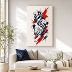 England Three Lions National Pride Soccer Canvas Wall Art living room wall mockup