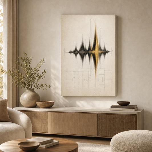 Ivory Archive Soundwave Soccer Canvas Wall Art wall mockup