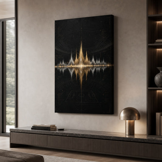 Silver Champagne Victory Soundwave Soccer Canvas Wall Art wall mockup