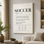 SOCCER Definition Football Culture Canvas Wall Art 03 wall mockup