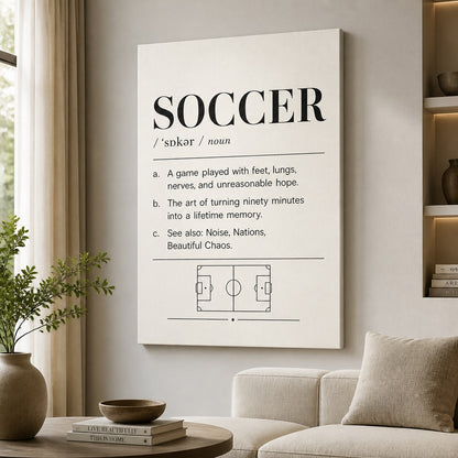 SOCCER Definition Football Culture Canvas Wall Art 03 wall mockup