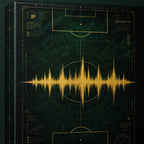 Emerald Gold Coordinate Soundwave Soccer Canvas Wall Art canvas texture detail