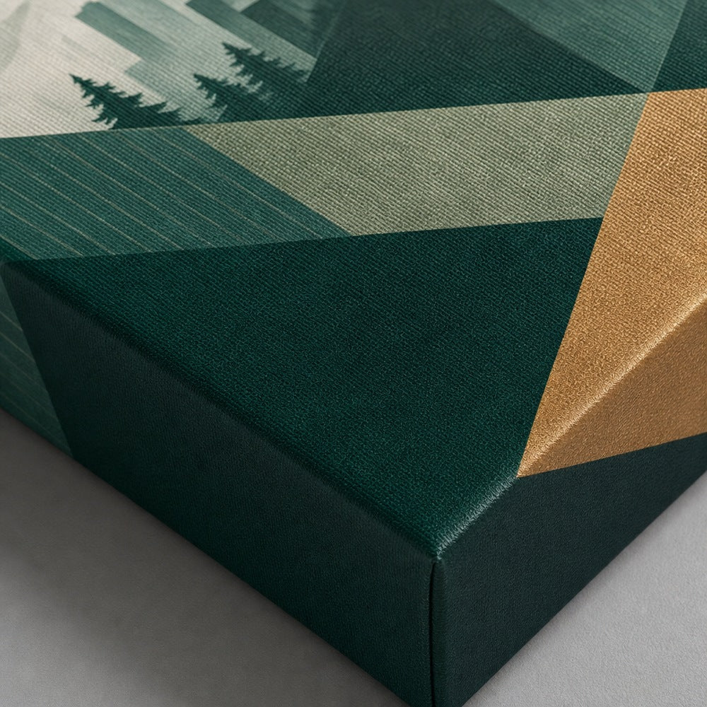 Seattle 2026 Emerald Roar Soccer Canvas Wall Art 01 close-up canvas texture and wrapped edge detail