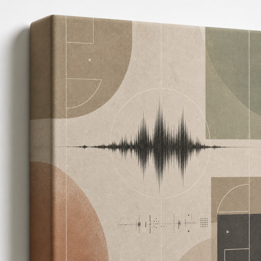 Morandi Soundline Soccer Canvas Wall Art canvas texture detail