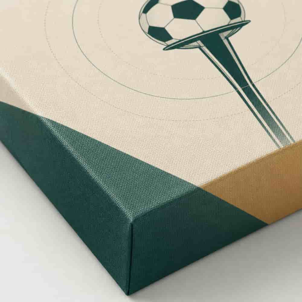 Seattle 2026 Emerald Roar Soccer Canvas Wall Art 04 close-up canvas texture and wrapped edge detail