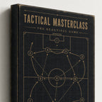 Tactical Masterclass Industrial Soccer Canvas Wall Art 03 close-up canvas texture and wrapped edge detail