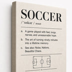 SOCCER Definition Football Culture Canvas Wall Art 03 close-up canvas texture and wrapped edge detail