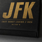 JFK Airport Code Coordinates Canvas Wall Art wrapped canvas detail