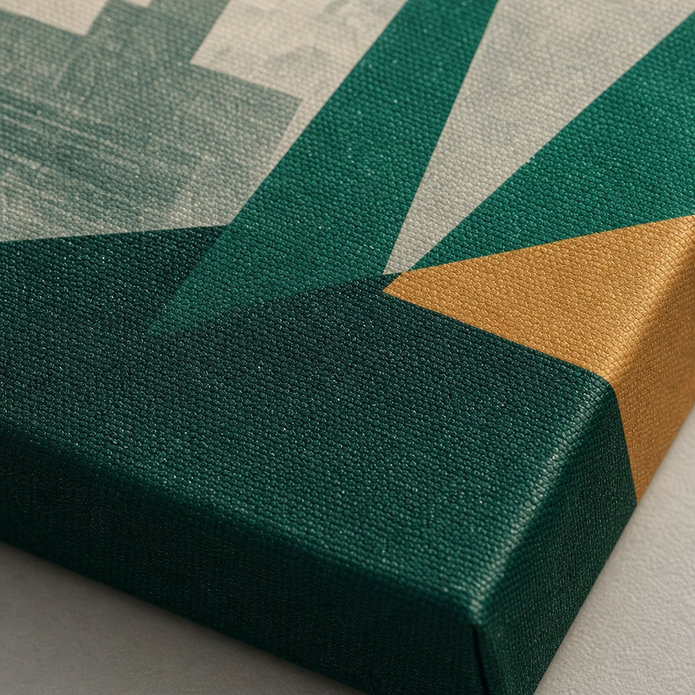 Seattle 2026 Emerald Roar Soccer Canvas Wall Art 02 close-up canvas texture and wrapped edge detail