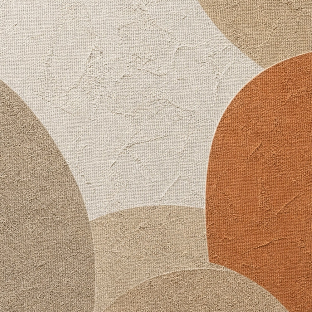 Japandi Plaster Abstract Healing Canvas Wall Art 01 close-up canvas texture and wrapped edge detail