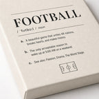 FOOTBALL Definition Football Culture Canvas Wall Art 01 close-up canvas texture and wrapped edge detail
