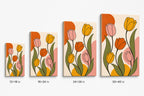 Retro Tulips Mid-Century Canvas Wall Art canvas wall art