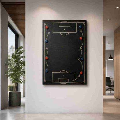 Custom Coach Dad Master Plan Canvas Wall Art alternate room wall mockup generated with gpt-image-2