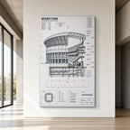Engineering Stadium Cutaway Canvas Wall Art wall scene mockup