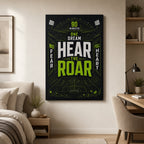 Hear The Roar Stadium Typography Canvas Wall Art wall scene mockup