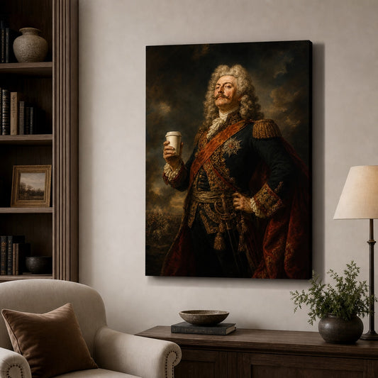 Baroque General Coffee Canvas Wall Art 04 wall mockup