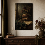 Dark Academia Library Canvas Wall Art canvas wall art lifestyle mockup