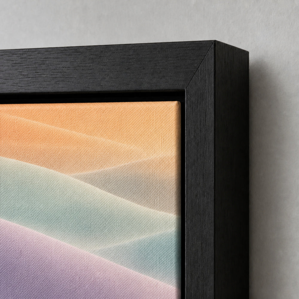 Pastel Solitude Dunes Floating Frame Wall Art - 03_detail_closeup