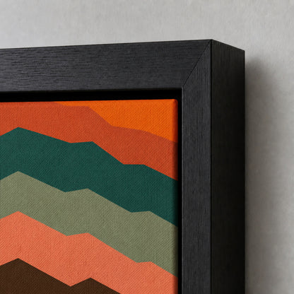 Layered Modernist Mountain Floating Frame Wall Art - 03_detail_closeup