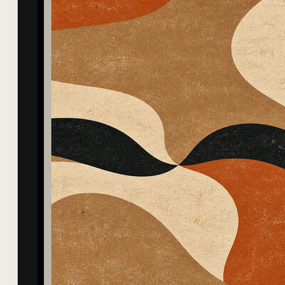 Mid Century Organic Shapes Abstract Floating Frame Wall Art - 03_detail_closeup