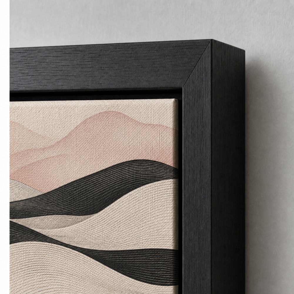 Linear Dunes Minimalist Floating Frame Wall Art - 03_detail_closeup