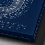 Blueprint Grand Stadium Cutaway Canvas Wall Art canvas texture detail