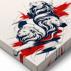 England Three Lions National Pride Soccer Canvas Wall Art canvas texture detail