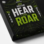 Hear The Roar Stadium Typography Canvas Wall Art canvas texture detail