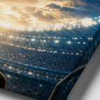 Custom Father and Son Stadium Tunnel Canvas Wall Art canvas texture detail generated with gpt-image-2