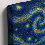 Starry Night Stadium Soccer Canvas Wall Art canvas texture detail