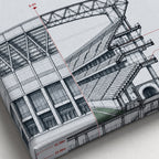 Engineering Stadium Cutaway Canvas Wall Art canvas texture detail