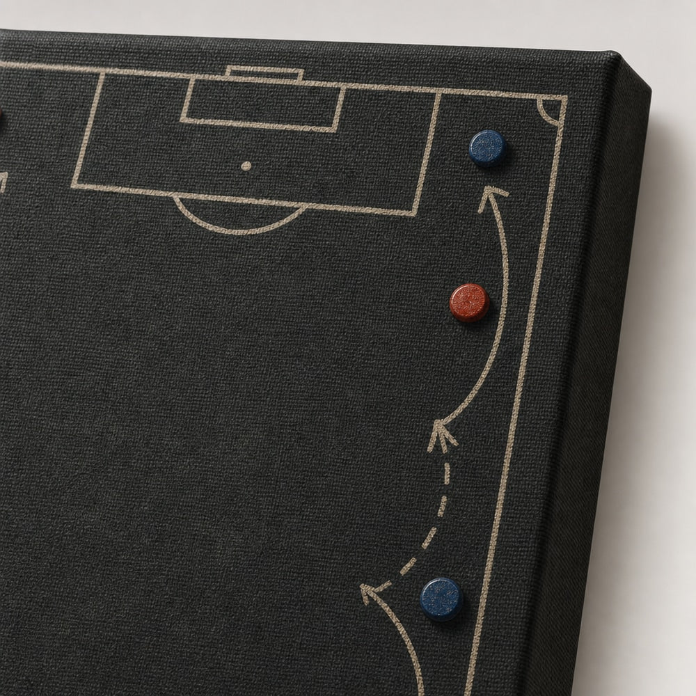 Custom Coach Dad Master Plan Canvas Wall Art canvas texture detail generated with gpt-image-2