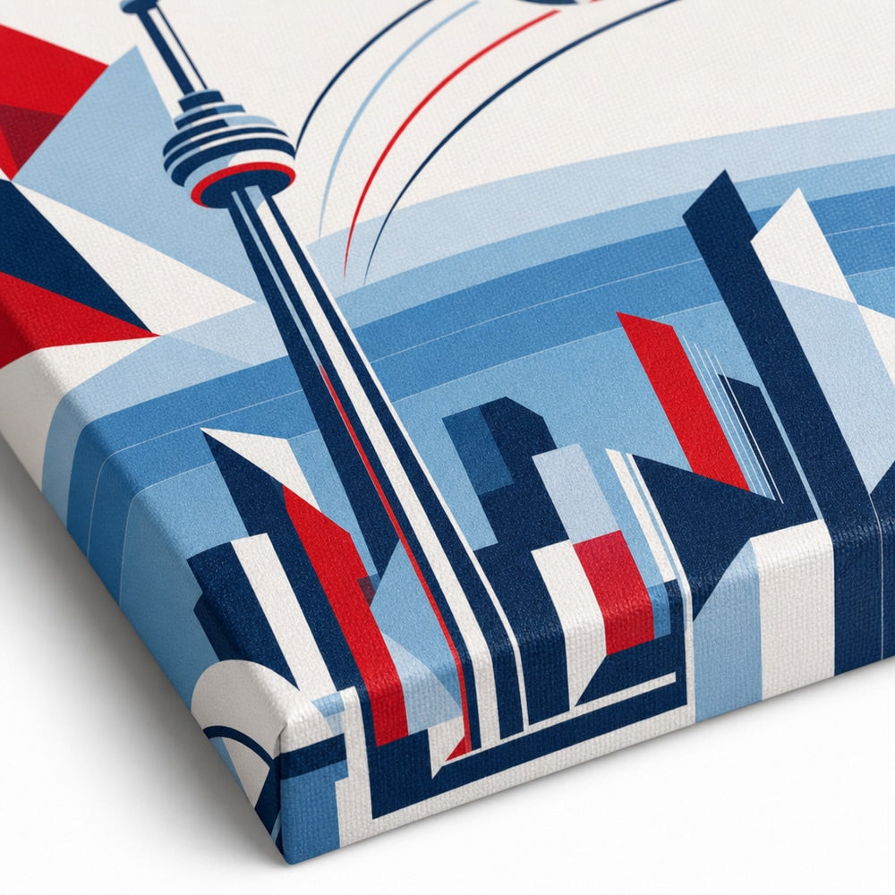 Toronto 2026 World Stage Soccer Canvas Wall Art canvas texture detail