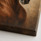 Vintage Horse Rustic Canvas Wall Art canvas texture detail