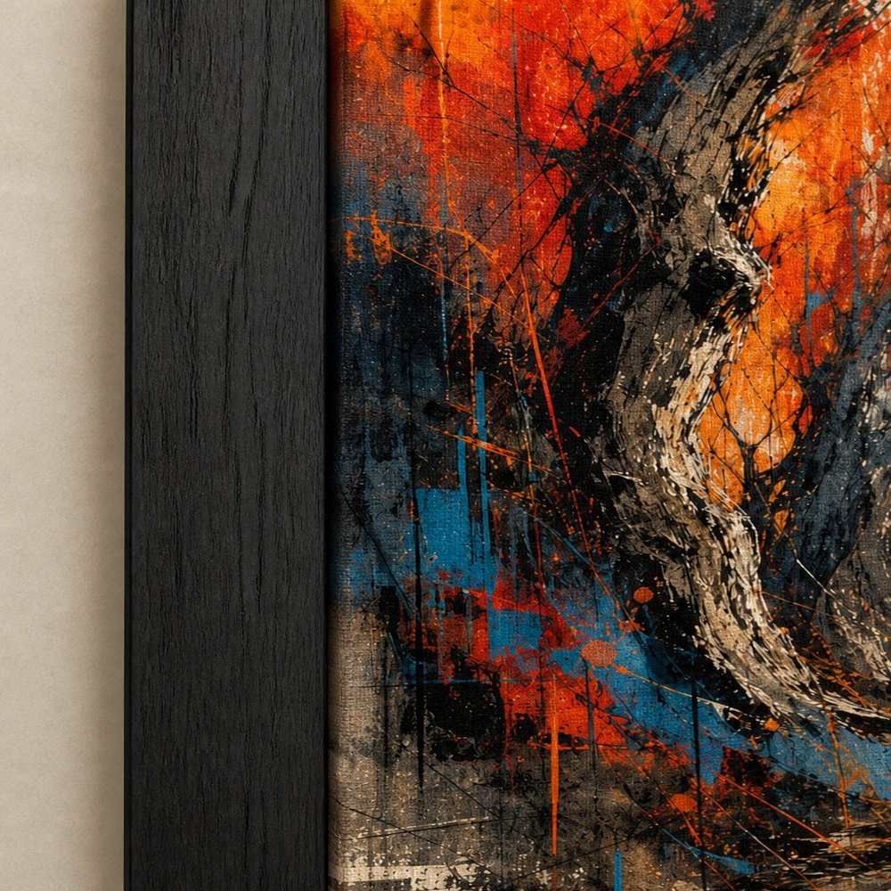 Road To Light Dead Trees Abstract Wall Art floating frame wall art - 03_detail_closeup