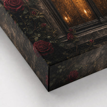 Gothic Rose Window Canvas Wall Art - 03_detail_closeup