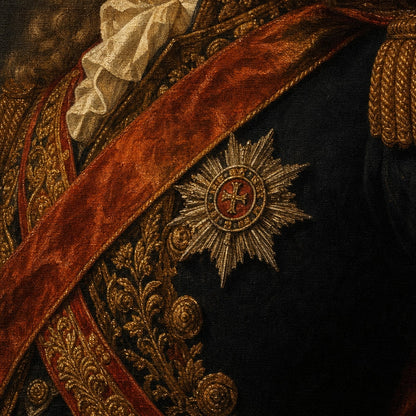 Baroque General Coffee Canvas Wall Art 04 close-up canvas texture and wrapped edge detail